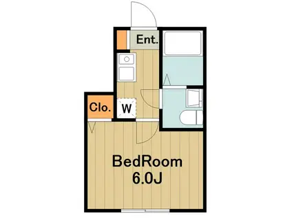 KAZE(1K/1階)の間取り写真