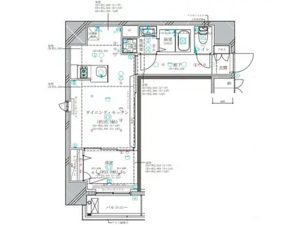 ディアレイシャス東別院II(1LDK/2階)の間取り写真