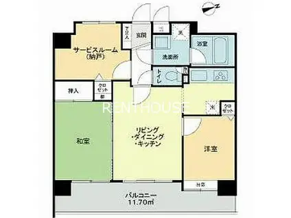 ライオンズマンション府中朝日町(2SLDK/2階)の間取り写真