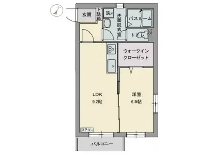 ソブリンハウス(1LDK/3階)の間取り写真