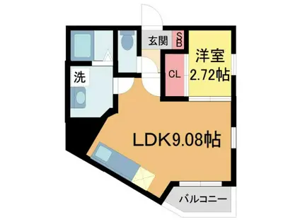 REGALEST-KLC川西I(1LDK/1階)の間取り写真