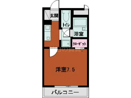 ONES OWN(1K/1階)の間取り写真