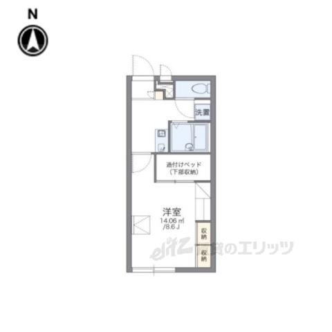 レオパレスKIZUGAWA(1K/1階)の間取り写真