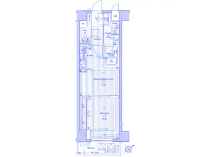 ジーコンフォートウエスト新横浜(1DK/5階)の間取り写真