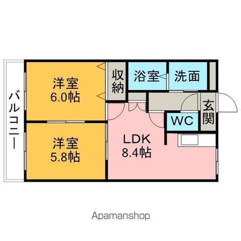 パークサイドピア(2LDK/1階)の間取り写真