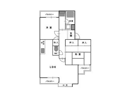 エムサンハイツ(3LDK/3階)の間取り写真