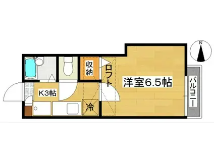 ジュンハイツ大和III(1K/2階)の間取り写真