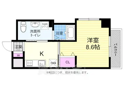 サンライズ昭和(1K/9階)の間取り写真