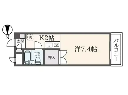 モリノセザンヌII(1K/3階)の間取り写真