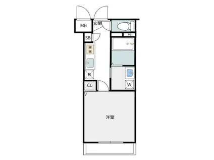 グリフィン横浜・メディオ(1K/5階)の間取り写真