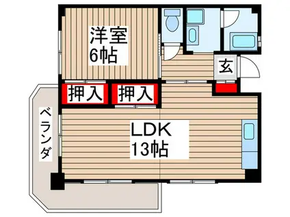 第2小池ビル(1LDK/2階)の間取り写真