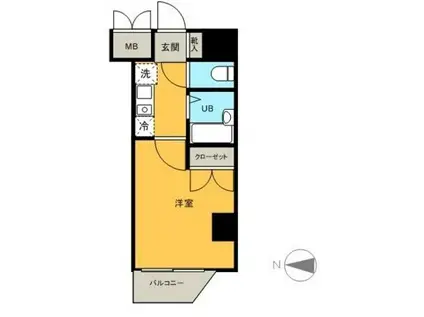 ヴェルト池袋(1K/11階)の間取り写真
