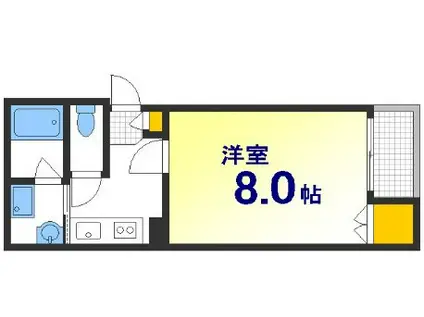 NHビル(1K/2階)の間取り写真