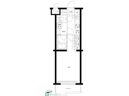 ルーブル武蔵中原参番館(1K/2階)の間取り写真
