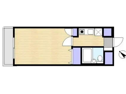 ロアイヤルプレイヤード(1K/9階)の間取り写真