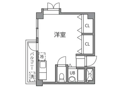 ペアメゾンアルファ(ワンルーム/3階)の間取り写真