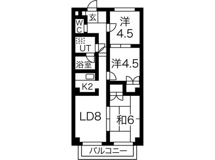プラスパーウィン(3LDK/2階)の間取り写真