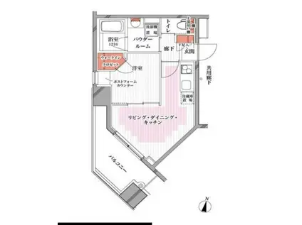 レルシール大島(1LDK/2階)の間取り写真