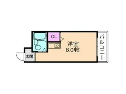 プレアール吹田ノース(ワンルーム/2階)の間取り写真