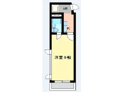 サンクリエート彦根(1K/4階)の間取り写真