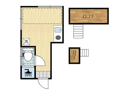 WELL-B薬師(ワンルーム/2階)の間取り写真