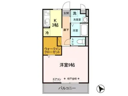 セジュールZEN参番館(1K/3階)の間取り写真