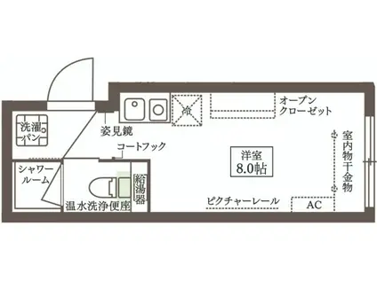 COCOCUBE練馬(ワンルーム/3階)の間取り写真