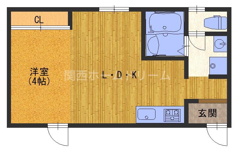 HALELEA(1LDK/1階)の間取り写真