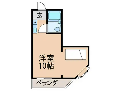 メゾンデール(ワンルーム/4階)の間取り写真