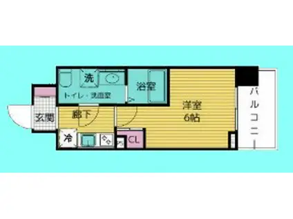 レガシア目黒リバーコート(1K/2階)の間取り写真