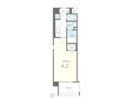 プレミアウェイブ(1K/2階)の間取り写真