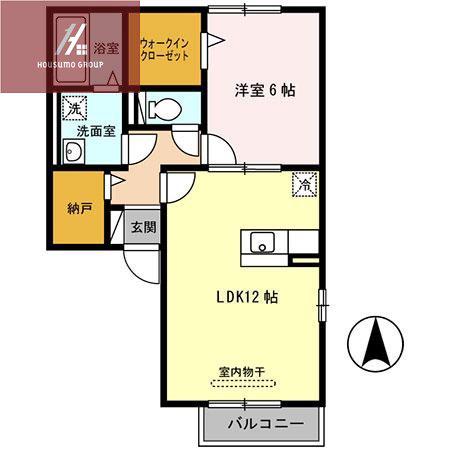 グラッツィエ(1LDK/1階)の間取り写真