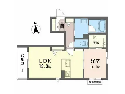 リラフォート八王子(1LDK/2階)の間取り写真