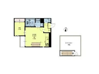 GRANDTIC東照宮(1LDK/2階)の間取り写真