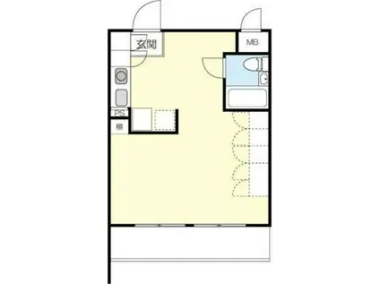 A.P.COURT稲田堤(ワンルーム/2階)の間取り写真