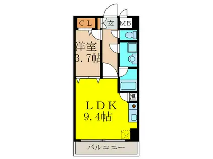 モアライフ魚崎(1LDK/5階)の間取り写真