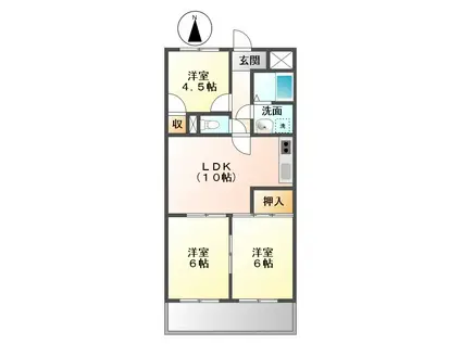 ファクタービル(3LDK/7階)の間取り写真