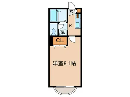 第5グリーンハイツ(1K/1階)の間取り写真