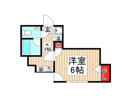 みずほ館12(1K/3階)の間取り写真