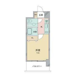 フロンティアタワー名駅南(1K/6階)の間取り写真