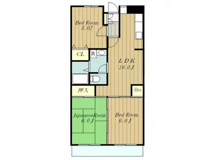 グランドステータス相武台(3LDK/2階)の間取り写真