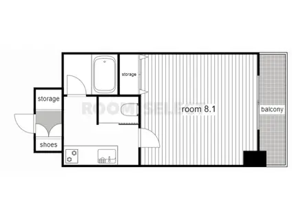 プロシード太閤通(1K/6階)の間取り写真