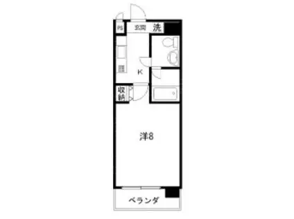 グランドパレス西院 東館(1K/3階)の間取り写真