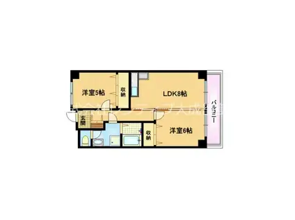 コートサンファイン(2LDK/1階)の間取り写真