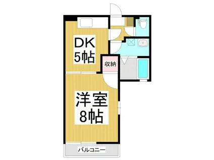 アプリコットミワ(1DK/1階)の間取り写真