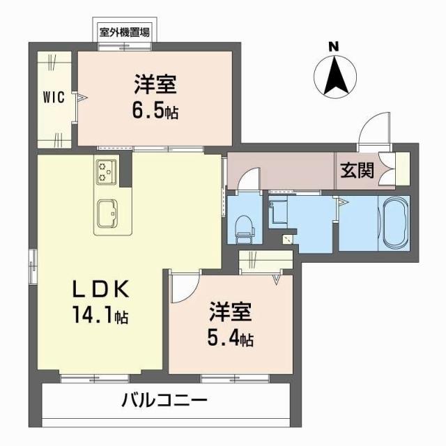 メルファレーン(2LDK/3階)の間取り写真