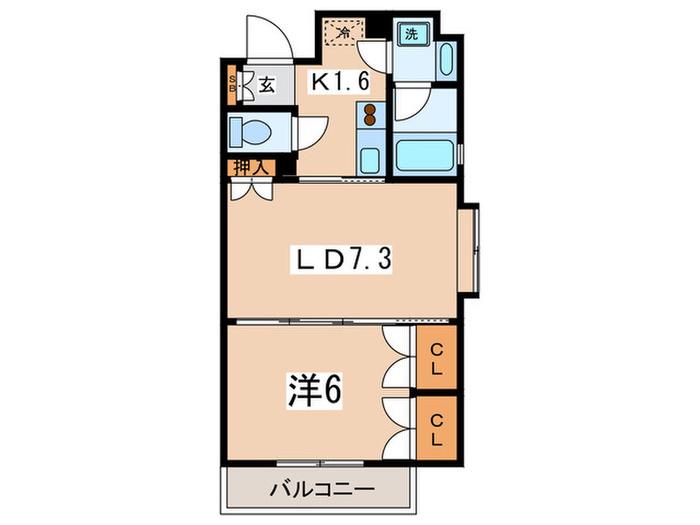 リバーレ池袋(1LDK/6階)の間取り写真