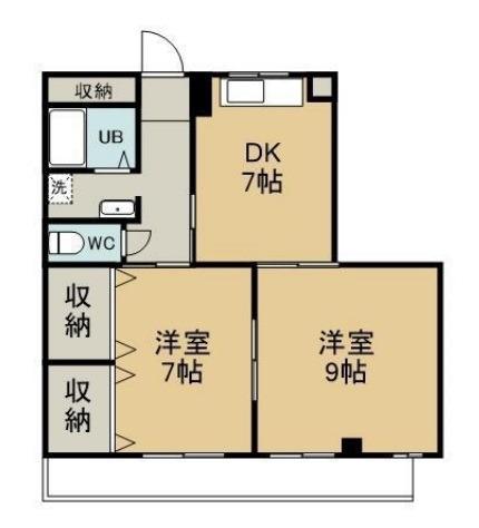 アヴェニール21(2DK/4階)の間取り写真