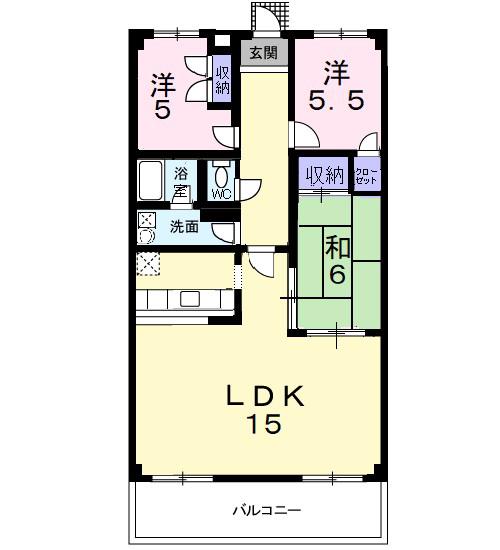 アムール和泉(3LDK/2階)の間取り写真