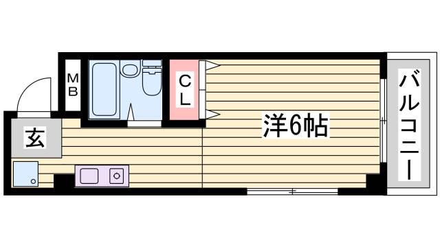 エール大同(1K/2階)の間取り写真